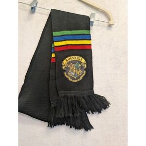 Harry Potter Hogwarts Scarf Black Red‎ Blue Yellow Green Striped Fringe